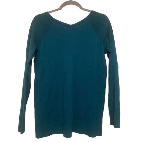The Limited Teal V Neck Knit Sweater Size Large - Picture 2 of 2